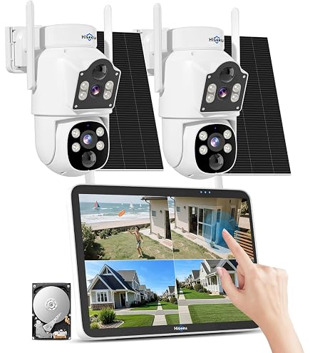 Amazon.co.jp: 【400万画素電池式カメラ・電源不要】Hiseeu ソーラー